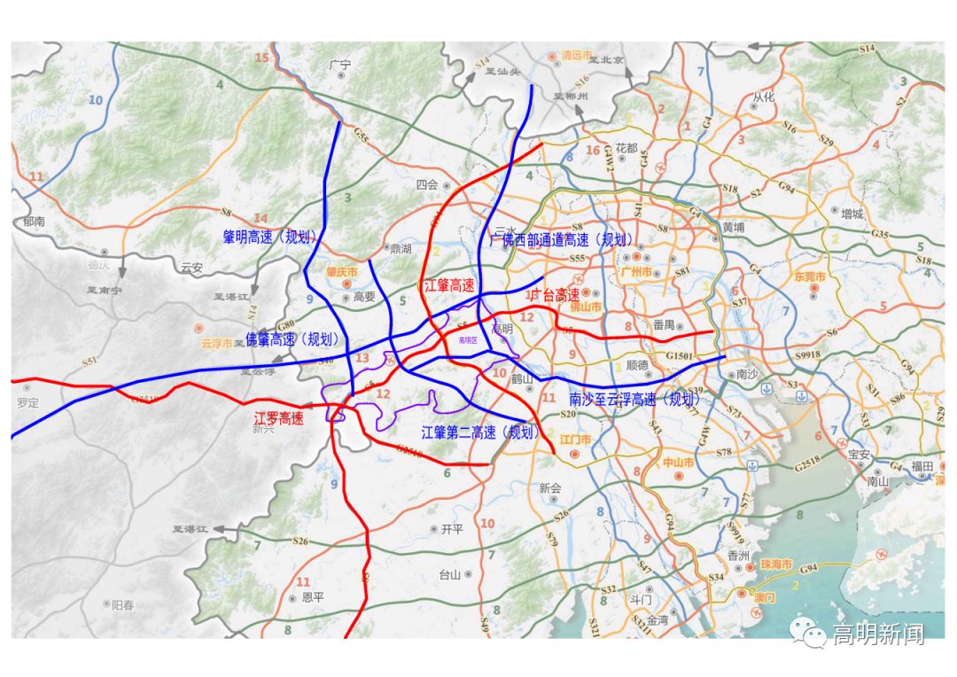 (初稿),未来高明将会增多6条高速公路,他们分别是肇明高速,佛肇高速