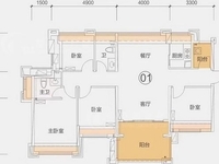 西江新城 电梯靓楼层四房 格局方正实用 通透性好 适宜居住